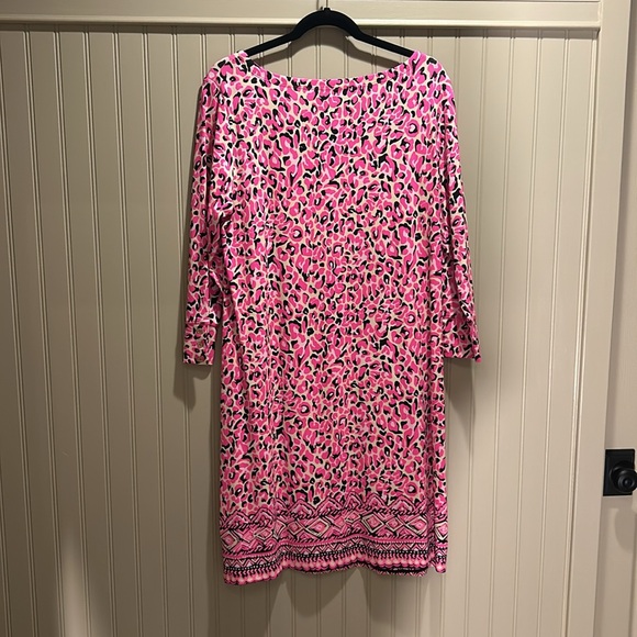 Lilly Pulitzer Sophie Dress NEW WITH TAGS Size XL HOT PINK LEOPARD PRINT - Picture 11 of 11